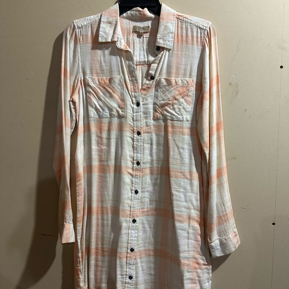 True Craft Pink and White Casual Dress